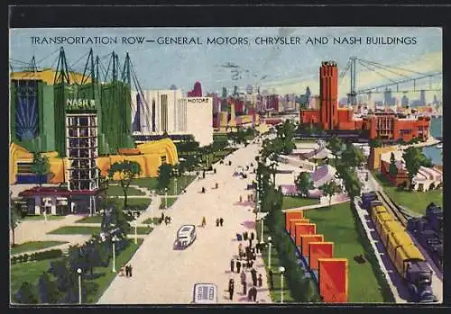 AK Chicago, International Exposition 1933, Transportation Row-General Motors, Chrysler and Nash Buildings