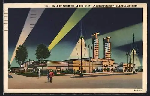 AK Cleveland, Ausstellung, Hall of Progress at the Great Lakes Exposition