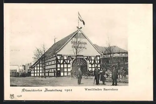 AK Düsseldof, Ausstellung 1902, Westfälisches Bauernhaus