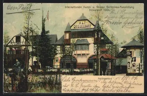 AK Düsseldorf, Internationale Kunst- u. Gartenbau-Ausstellung 1904, Alt-Düseldorf