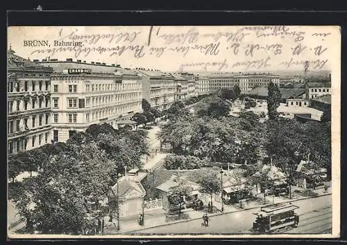 AK Brünn, Strassenbahn am Bahnring