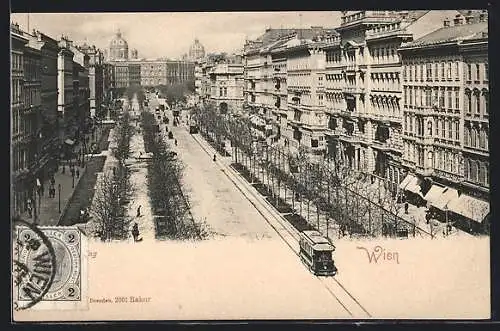 AK Wien, Strassenbahn am Kärntnerring