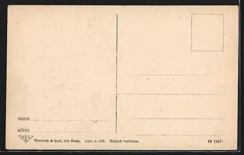 AK Amsterdam, Koninklijk Paleis, Dam, Strassenbahn