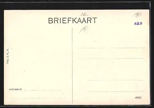 AK Amsterdam, Strassenbahn, Hoogesluis m. Paleis v. Volksvlijt