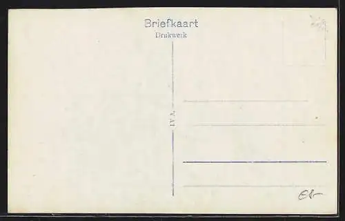 AK Amsterdam, Postkantoor, Strassenbahn