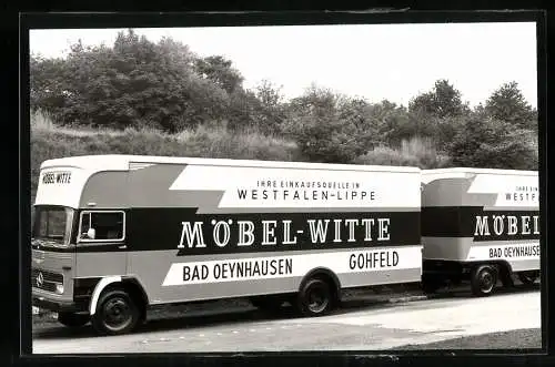 Fotografie Ackermann-Fahrzeugbau Wuppertal, Lastwagen Aufbauten, LKW Mercedes Benz Koffer Fa. Möbel-Witte Bad Oeynhausen