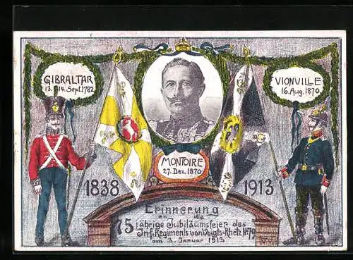Künstler-AK Jubiläumsfeier des Inf. Regiments von Voigts-Rhetz No. 79