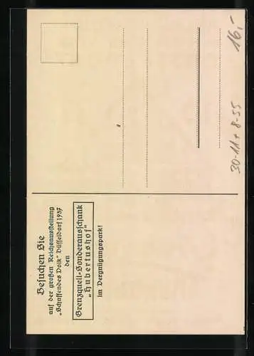 AK Düsseldorf, Reichsausstellung Schaffendes Volk 1937, Gasthaus Hubertushof