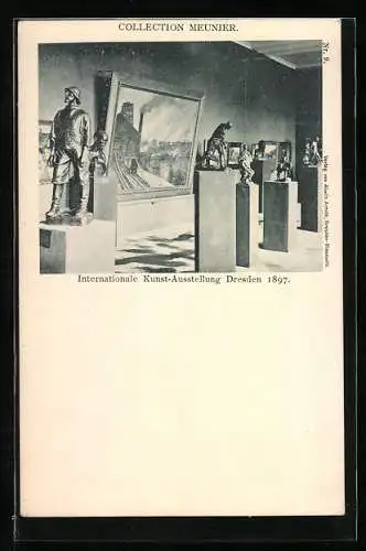 AK Dresden, Internationale Kunst-Ausstellung 1897, Collection Meunier, Ganzsache