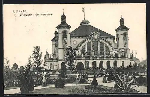 AK Leipzig, Gasthaus Gesellschaftshaus im Palmengarten