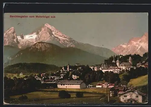 AK Berchtesgaden, Totale vom Malerhügel aus gesehen