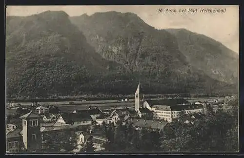 AK Bad Reichenhall, Ortsansicht aus der Vogelschau