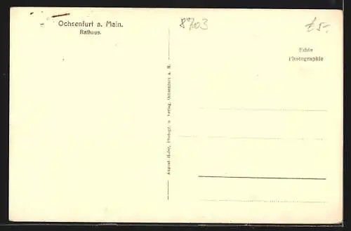 AK Ochsenfurt a. Main, Strassenpartie am Rathaus