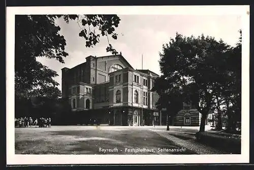 AK Bayreuth, Festspielhaus, Seitenansicht