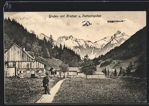 AK Oberstdorf, Gruben mit Kratzer und Tettachspitze