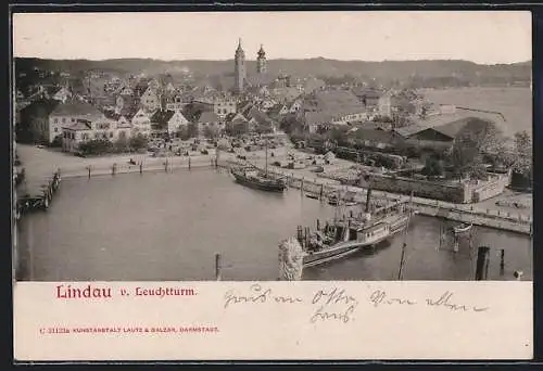 AK Lindau / Bodensee, Blick vom Leuchtturm