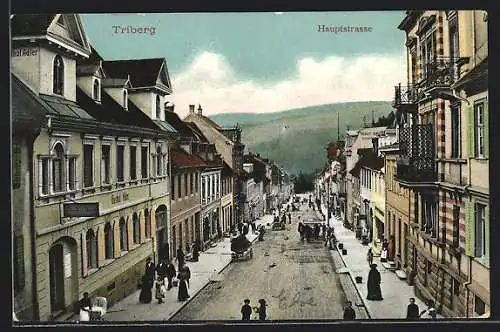 AK Triberg, Blick in die Hauptstrasse
