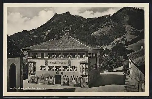 AK Niederaschau, Hotel Post, Bes. F. Frohnwieser