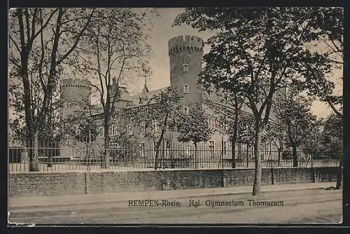 AK Kempen /Rhein, Partie am Kgl. Gymnasium Thomaeum