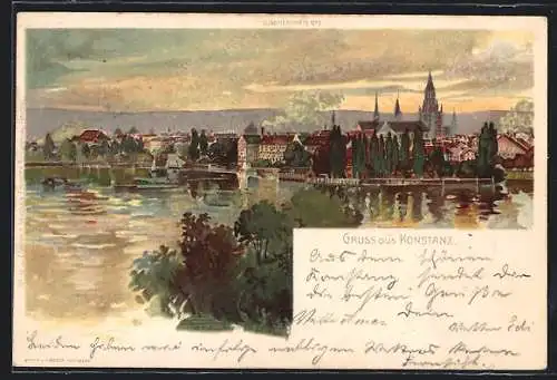 Lithographie Konstanz, Ortspanorama