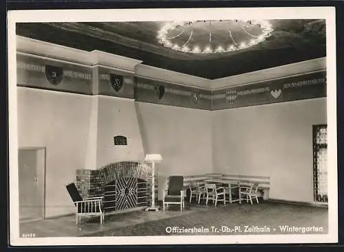 AK Zeithain, Wintergarten im Offiziersheim des Truppenübungsplatzes