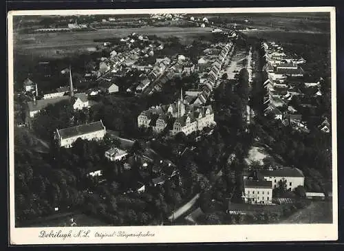 AK Dobrilugk /N. L., Stadt vom Flugzeug aus