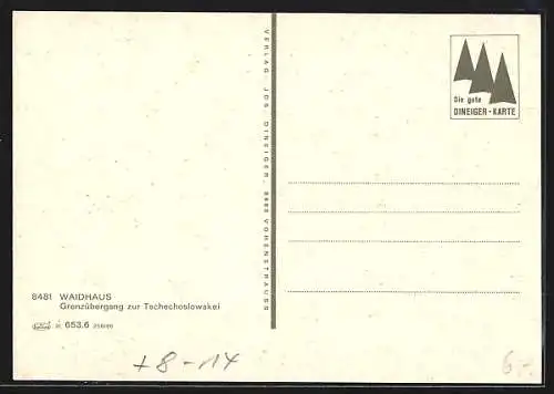 AK Waidhaus, Grenzübergang zur Tschechoslowakei