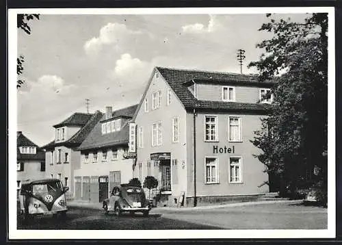 AK Cölbe bei Marburg, Hotel zum Bahnhof, Inh. Hans Pausch