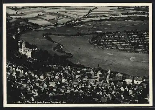 AK Rieneck /Ufr., Ortsansicht vom Flugzeug aus