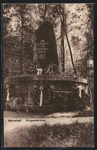 AK Barmstedt, Kriegerdenkmal der Gefallenen von 1914-18