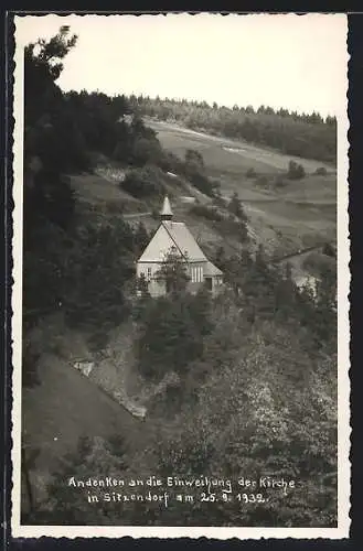 AK Sitzendorf, Andenken an die Einweihung der Kirche 1932