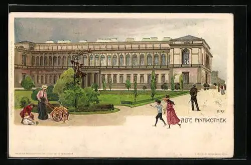 Künstler-AK Karl Mutter: München, Alte Pinakothek