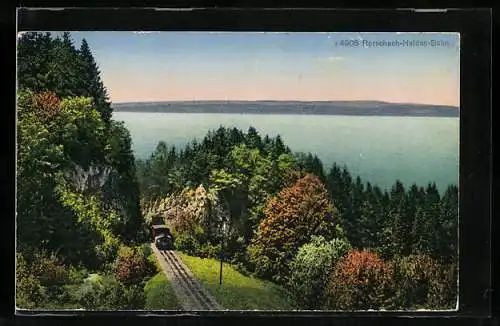 AK Rorschach, Rorschach-Heiden-Bahn im Wald
