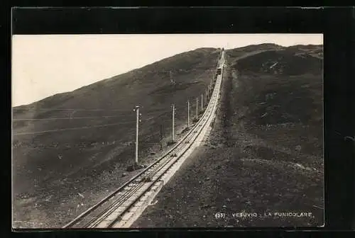 AK Vesuvio, La Funicolare, Bergbahn