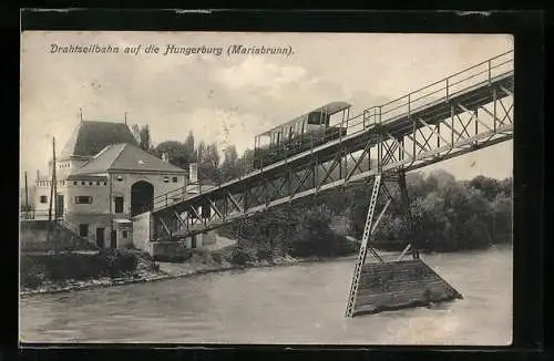 AK Mariabrunn, Drahtseilbahn auf die Hungerburg