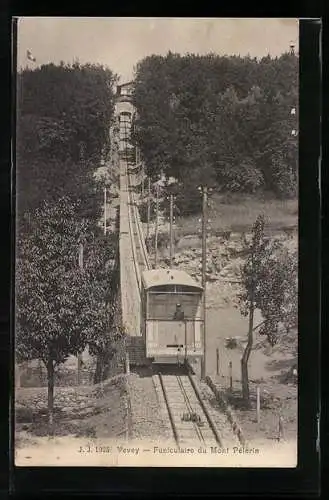 AK Vevey, Funiculaire du Mont Pélerin