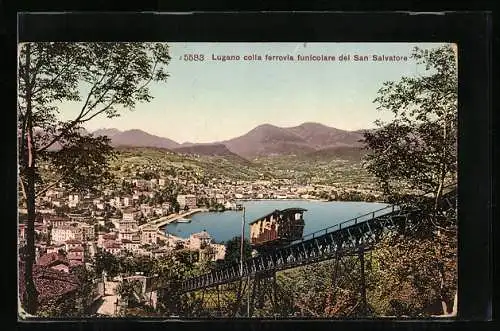 AK Lugano, colla ferrovia funicolare del San Salvatore