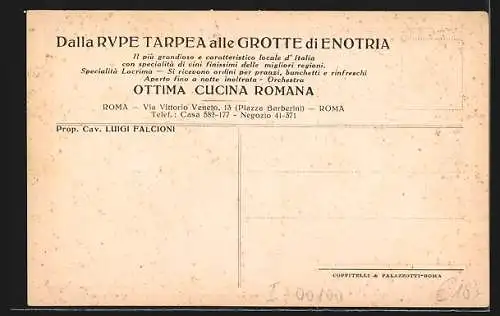 AK Roma, Dalla Rupe Tarpea alle Grotte di Enotria