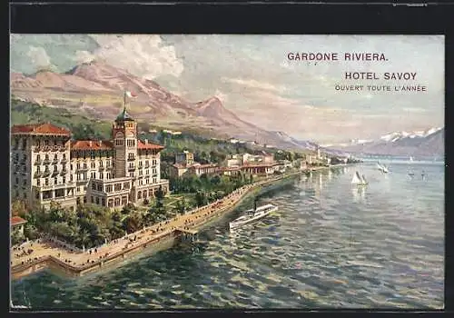 AK Gardone Riviera, Hotel Savoy, Ouvert Toute l`Annee