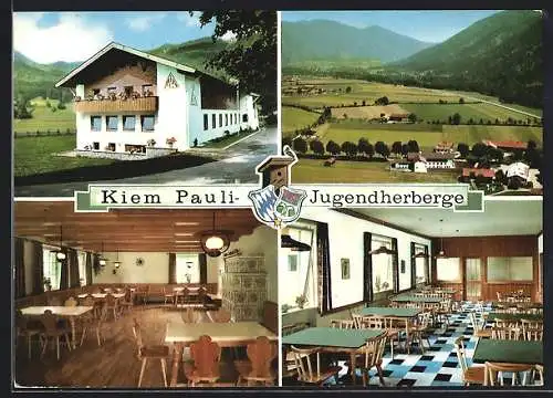 AK Kreuth-Scharling über Tegernsee, Die Kiem-Pauli-Jugendherberge, mit Speiseräumen