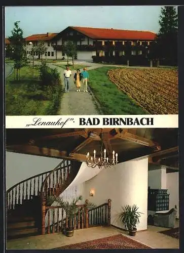 AK Bad Birnbach, Hotel Garni Lenauhof, mit Innenansicht, Brunnaderstrasse 15, Inh. Käthe Hohn