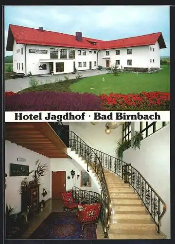 AK Bad Birnbach, Hotel Jagdhof, Bes. Anton u. Elfriede Ramsl, Brunnaderstrasse 13