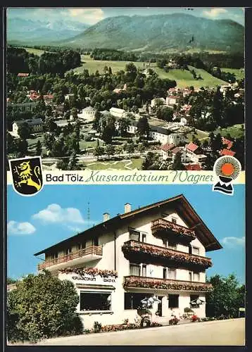 AK Bad Tölz, Das Kursanatorium Wagner, Buchener Str. 12, Ortsansicht