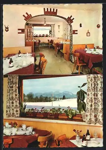 AK Irschenberg /Obb., Gasthaus-Pension H. und A. Niggl, Speisesaal