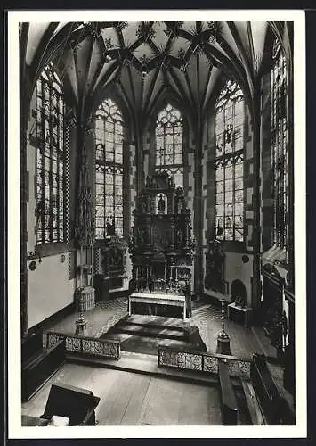 Foto-AK Deutscher Kunstverlag, Nr. 5: Kiedrich, Chor der Pfarrkirche