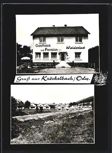 AK Kröckelbach /Odw., Gasthaus und Pension Waldeslust, Inh. Hermann Berg