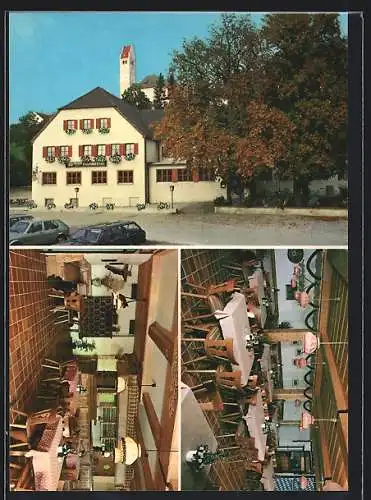 AK Bergkirchen b. Dachau, Die Gaststätte Gross, mit Speiseräumen, Mühlstrasse 2