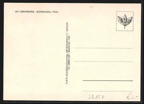 AK Ebersburg-Schmalnau, Schule, Spar-Filiale vor der Kirche, Gesamtansicht