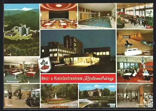 AK Rotenburg an der Fulda, Das Herz- und Kreislaufzentrum, mit Freizeithalle, Bewegungsbad, Phonoraum, Ladenstrasse