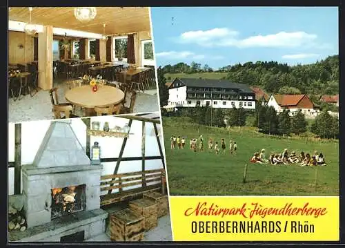 AK Oberbernhards /Rhön, Die Naturpark-Jugendherberge, mit Innenansichten